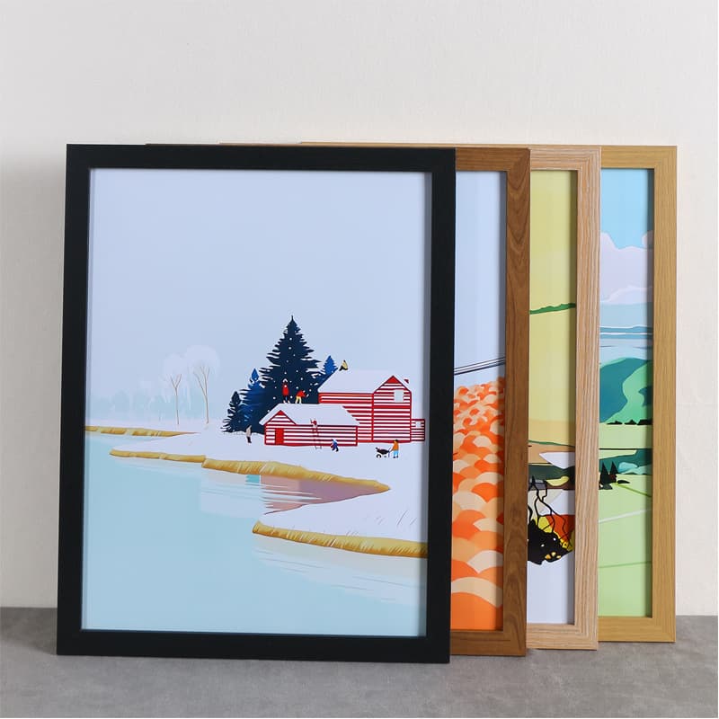 Handmade wooden photo frame table wholesale mounted picture frame A3A416 inch wall hanging photo frame 4K8K creative photo wall 1