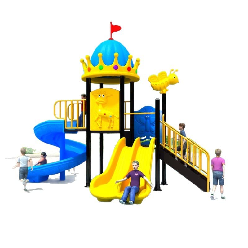 Foreign trade supplies new kindergarten slides, plastic slides, community outdoor combination slides, children's play equipment 6