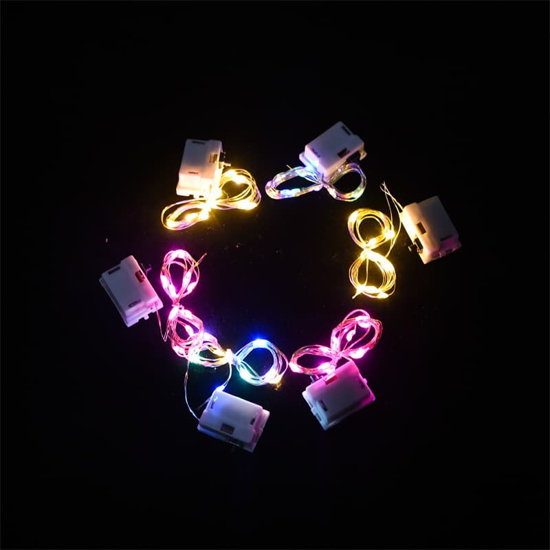LED small lights Christmas bouquet decoration atmosphere copper wire lantern battery box light string small white box light string stars wholesale 3