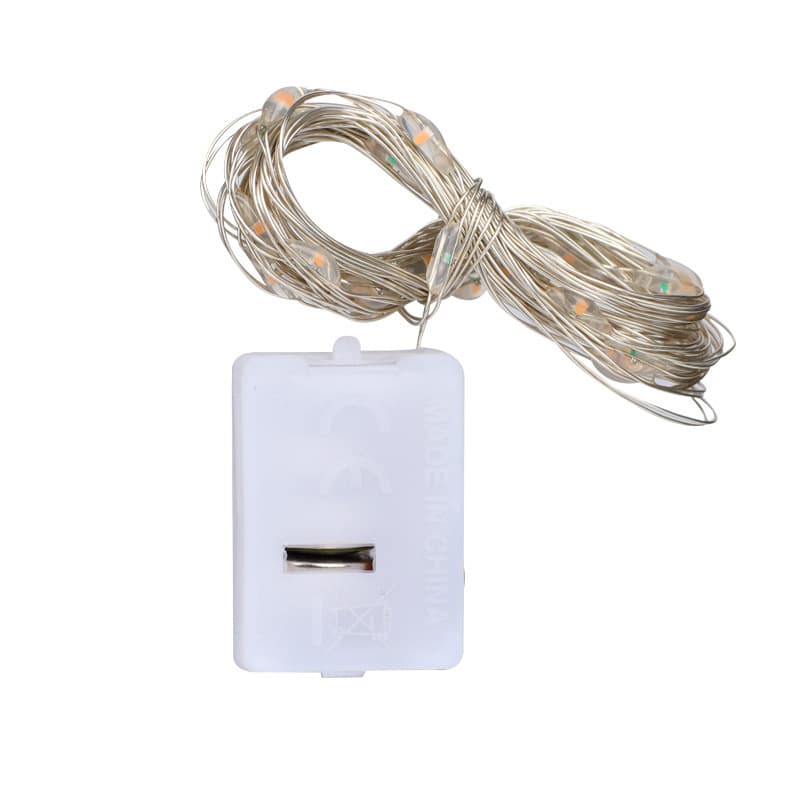 LED small lights Christmas bouquet decoration atmosphere copper wire lantern battery box light string small white box light string stars wholesale 6