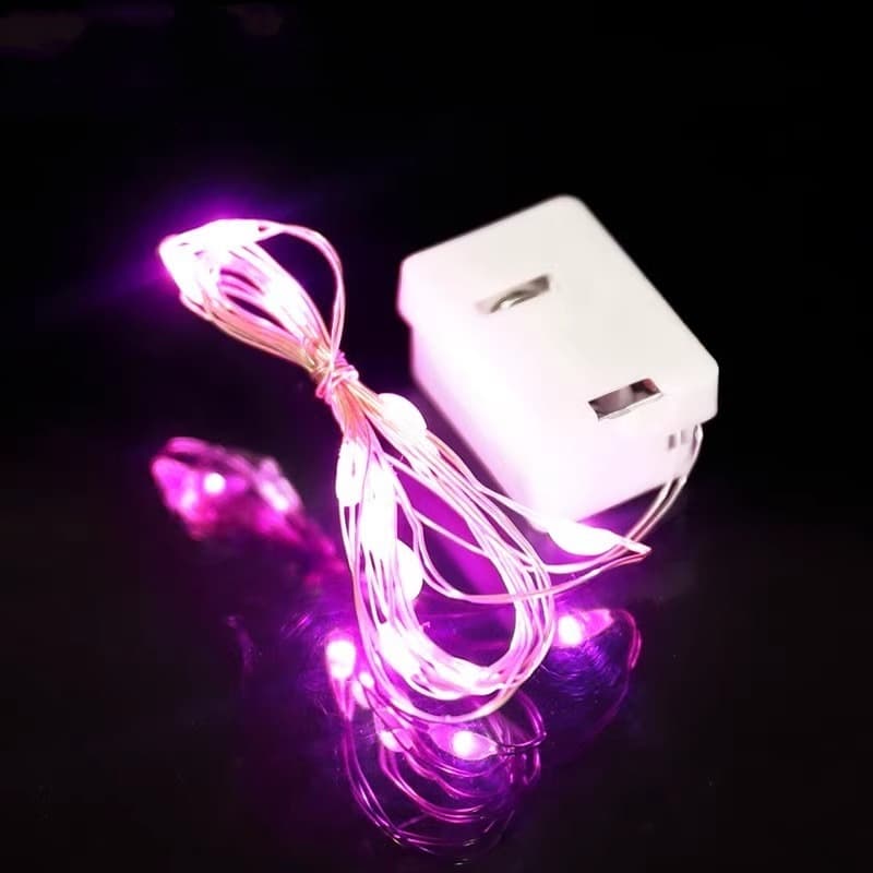 LED small lights Christmas bouquet decoration atmosphere copper wire lantern battery box light string small white box light string stars wholesale 9