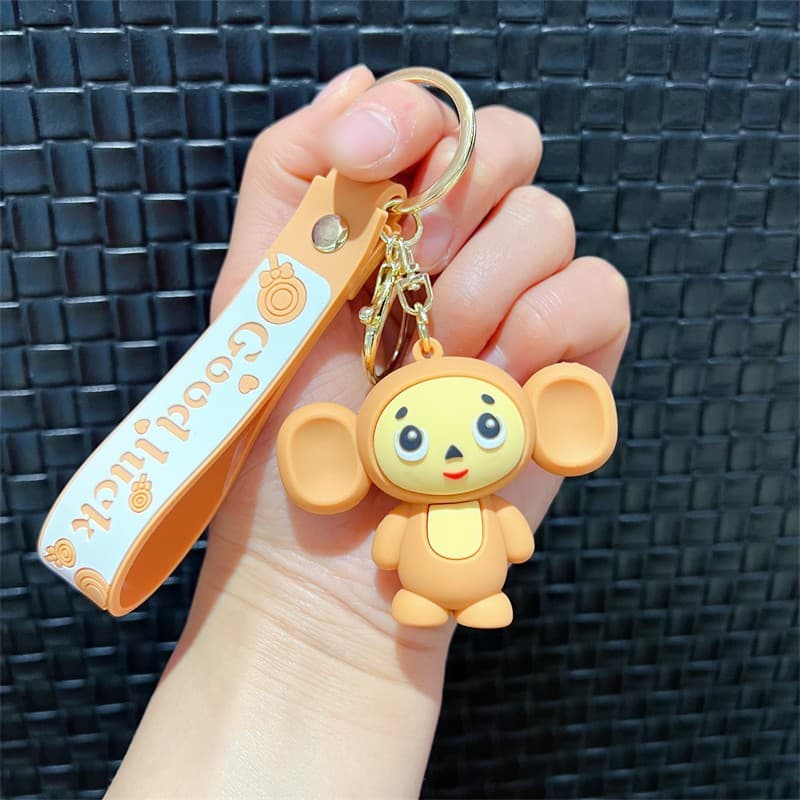 Creative and cute Russian big-eared monkey keychain trendy big-eared monkey key chain for men and women wholesale gift for claw machine 7