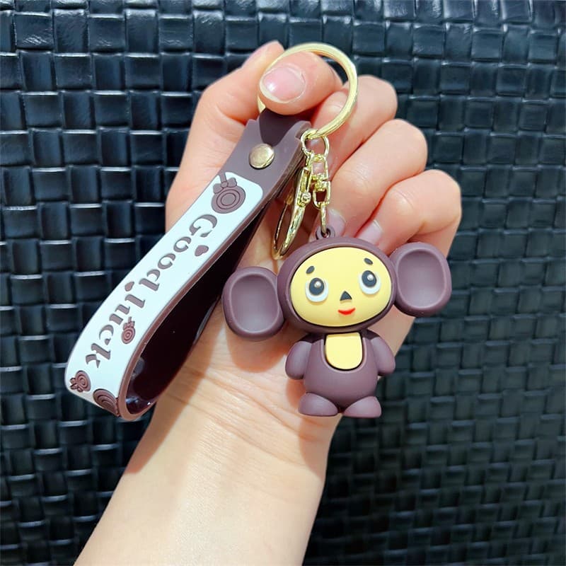 Creative and cute Russian big-eared monkey keychain trendy big-eared monkey key chain for men and women wholesale gift for claw machine 8