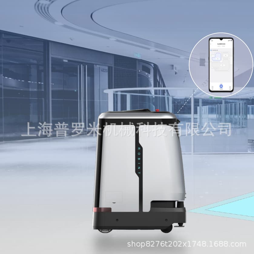 Automatic water supply and discharge lidar navigation office building automatic floor scrubber cleaning floor sweeping and mopping robot 4