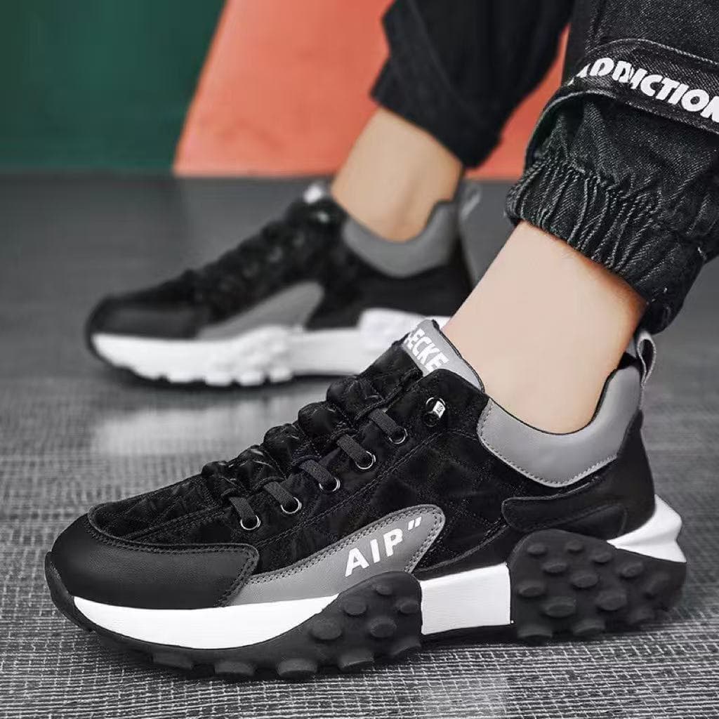 Cross-border men's shoes 2026 new Korean version low-top running shoes trendy non-slip thick-soled dad shoes breathable sports shoes 5