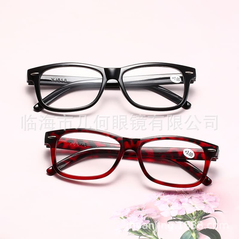 New retro rivet reading glasses for exhibition and export, new products on street stalls, men's resin fashion flat glasses 2