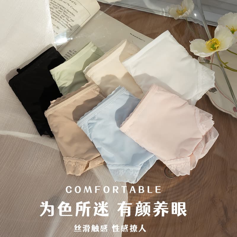 New style women's lace underwear female pure lust style girl style high-looking mid-waist ice silk sexy girls women's wholesale 4