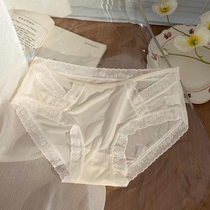 New style women's lace underwear female pure lust style girl style high-looking mid-waist ice silk sexy girls women's wholesale 8