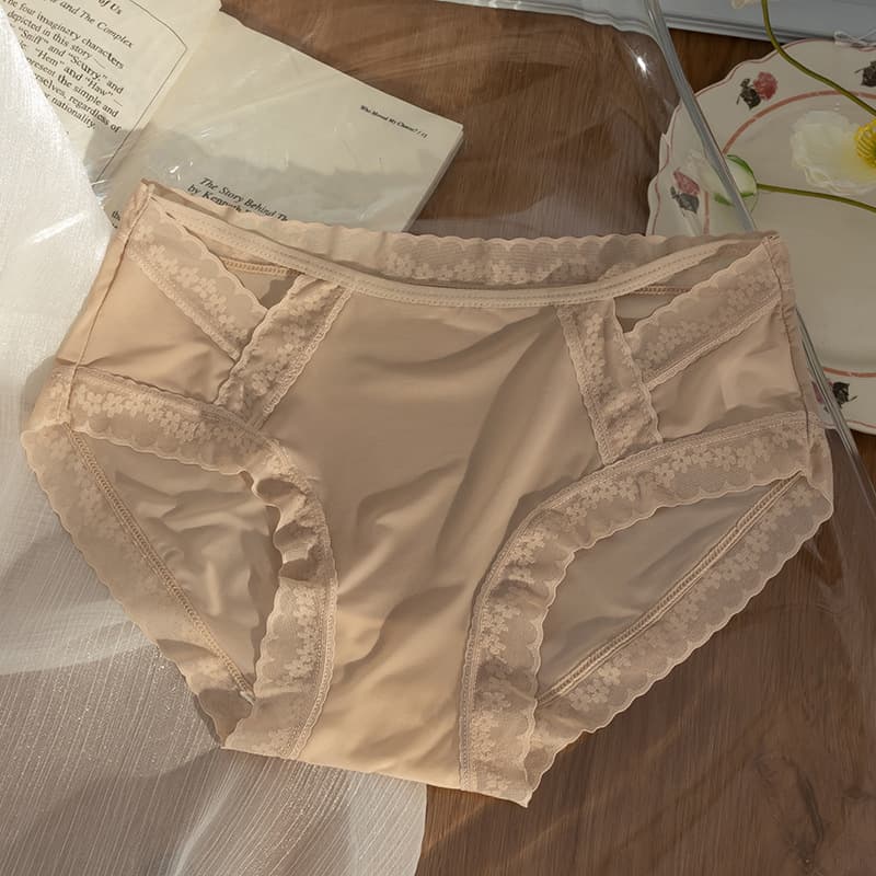 New style women's lace underwear female pure lust style girl style high-looking mid-waist ice silk sexy girls women's wholesale 10