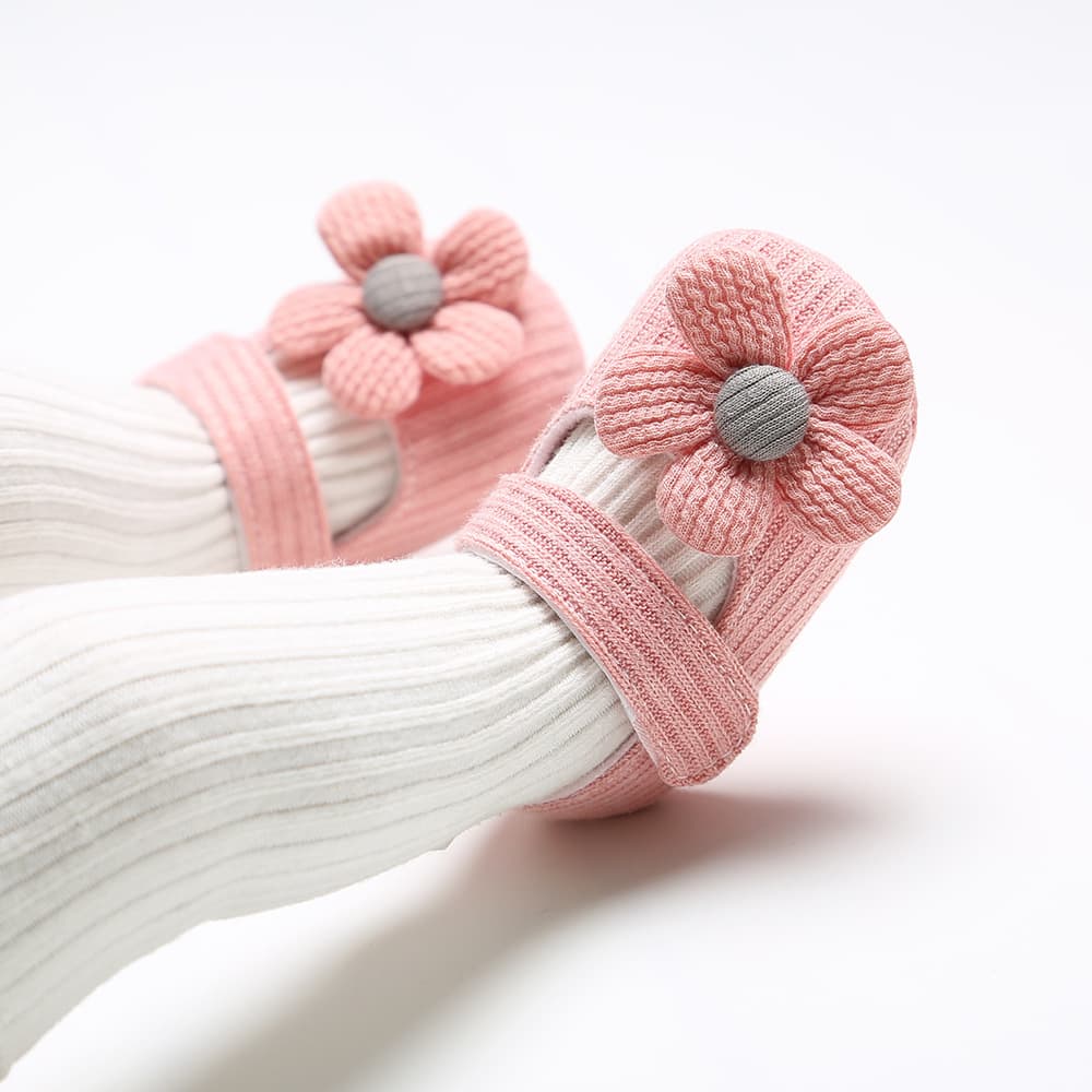 Baby shoes for women spring and autumn flower princess soft-soled toddler shoes baby shoes 0-6-12 months anti-falling girls' shoes 1