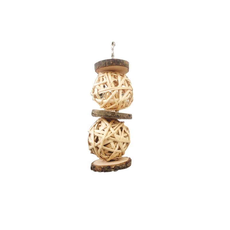 Pet cage hanging toy rabbit hamster chinchilla guinea pig cage protective pad apple wood water pad molar teeth chewing net 8