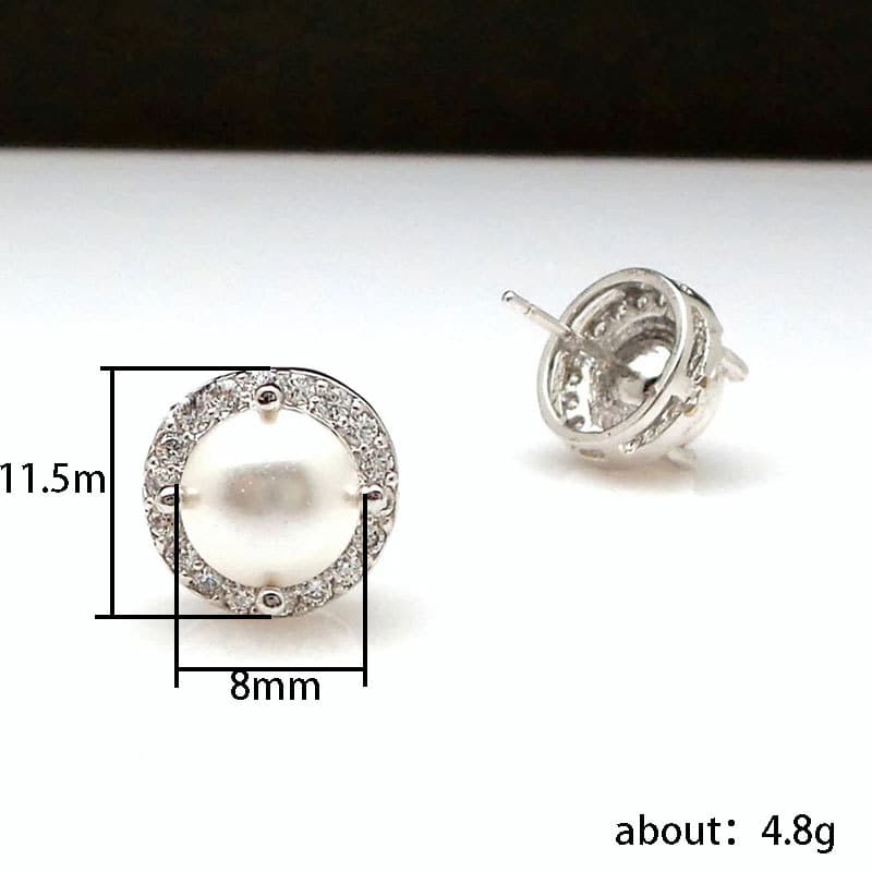 Cao Shi mini imitation pearl earrings for women French elegant temperament women's pearl earrings fashionable commuting accessories 6