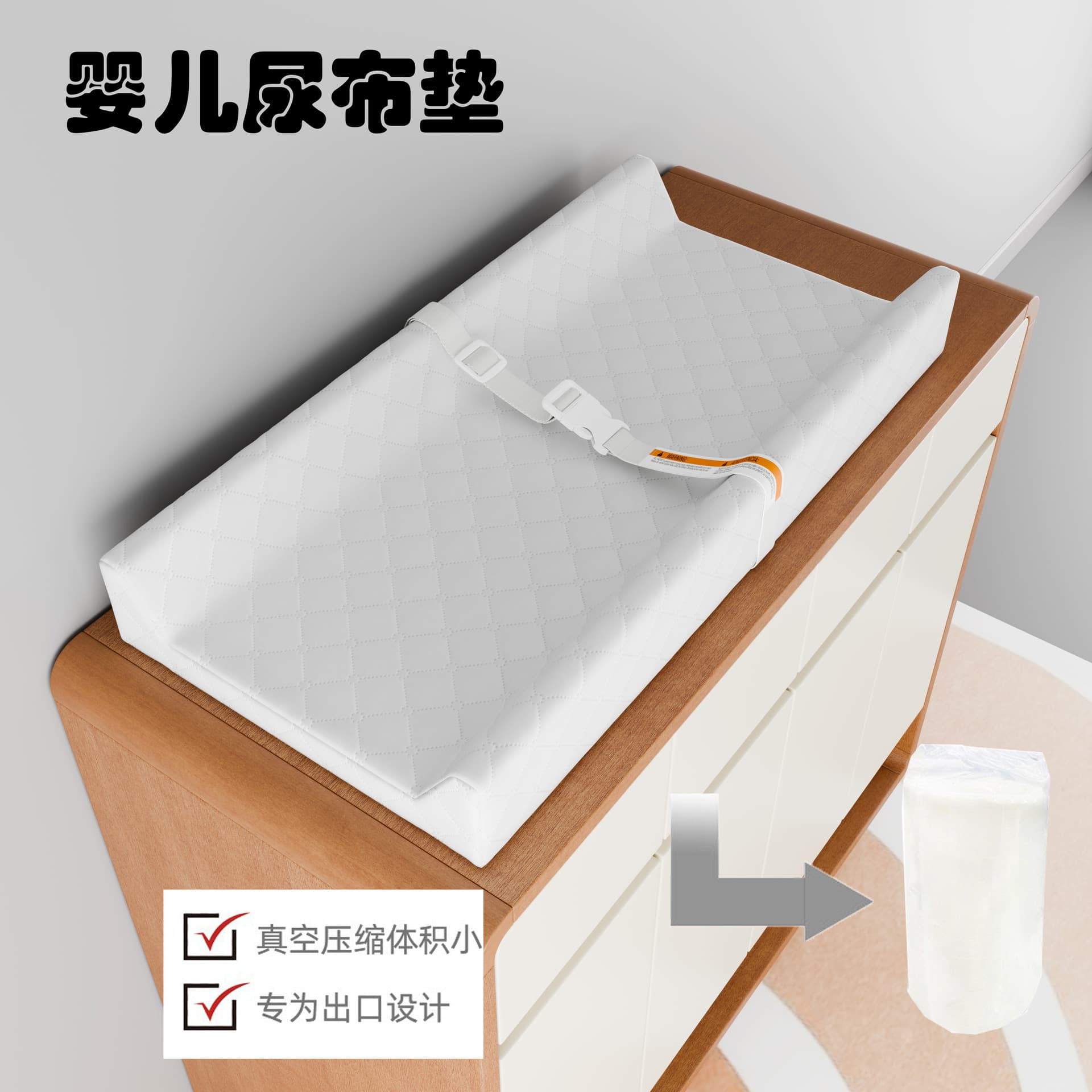 OK100 Compressed CPC Baby Changing Pad Sponge Care Changing Table Baby Massage Touch Pad Waterproof 2