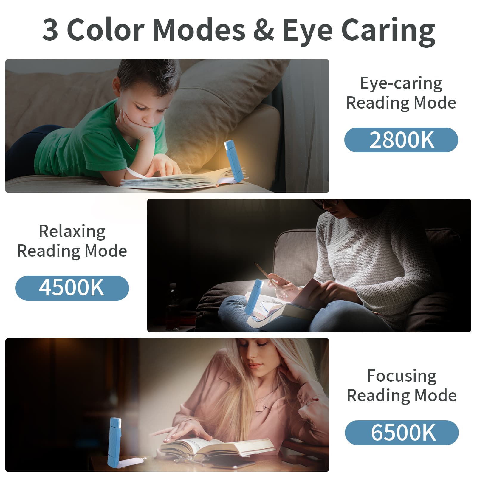 USB book lamp foldable anti-blue light learning lamp reading lamp student eye protection desk lamp simple portable night reading lamp 6