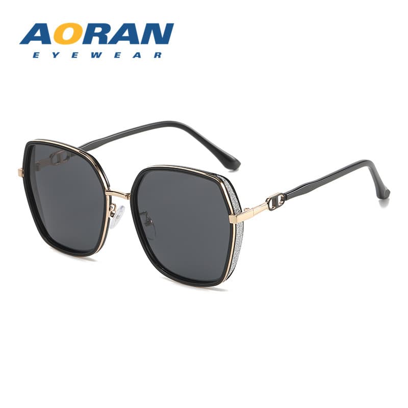Sunglasses for women summer sun protection and UV protection 2026 new style trendy big face slimming sunglasses advanced sense polarized glasses 6