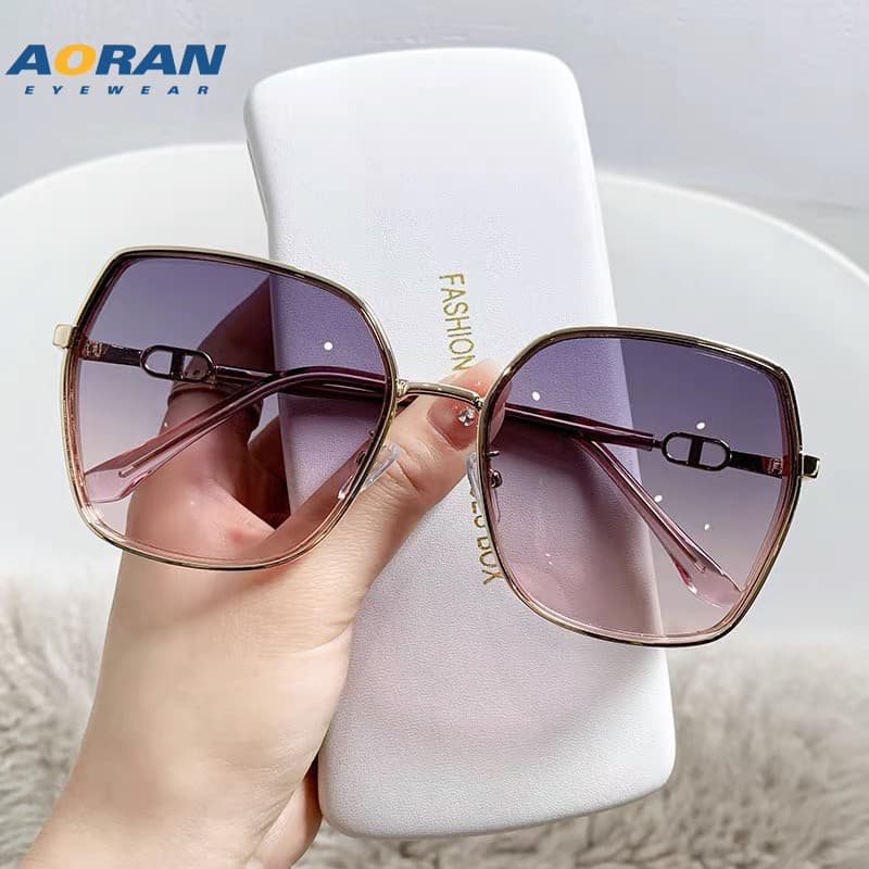 Sunglasses for women summer sun protection and UV protection 2026 new style trendy big face slimming sunglasses advanced sense polarized glasses 7