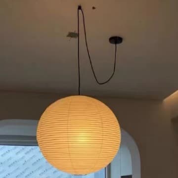 Japanese Zen chandelier simple Internet celebrity B&B living room lamp wabi-sabi style restaurant dining table ball white rice paper chandelier 5