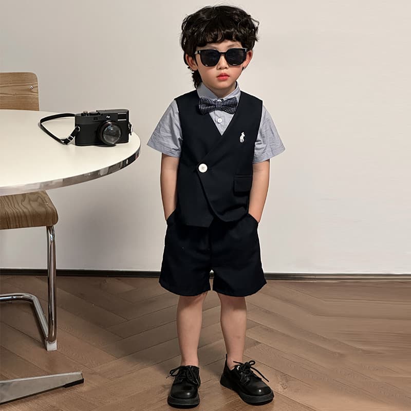 Children's clothing vest suit performance clothing Children's Day 2025 new Korean style dress performance clothing party birthday piano performance 2