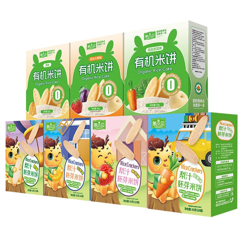 Lang Xiaobei Rice Crackers Children's Snacks Infant Rice Crackers Organic Rice Crackers Infant and Toddler Teething Children's Food 6