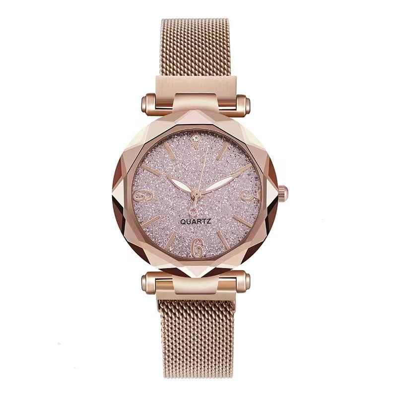 Factory direct sales new foreign trade fashion starry sky watch quartz watch lazy magnet buckle strap ladies watch 5
