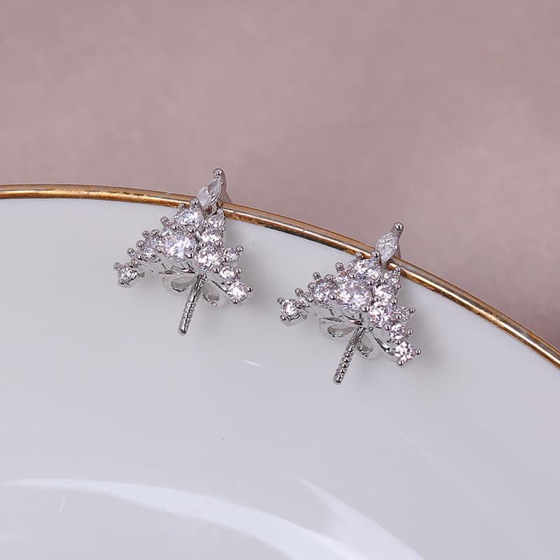 Domestic copper 14K gold-filled Ice Queen pearl earrings pendant set DIY accessories S925 silver needle jewelry for women 7