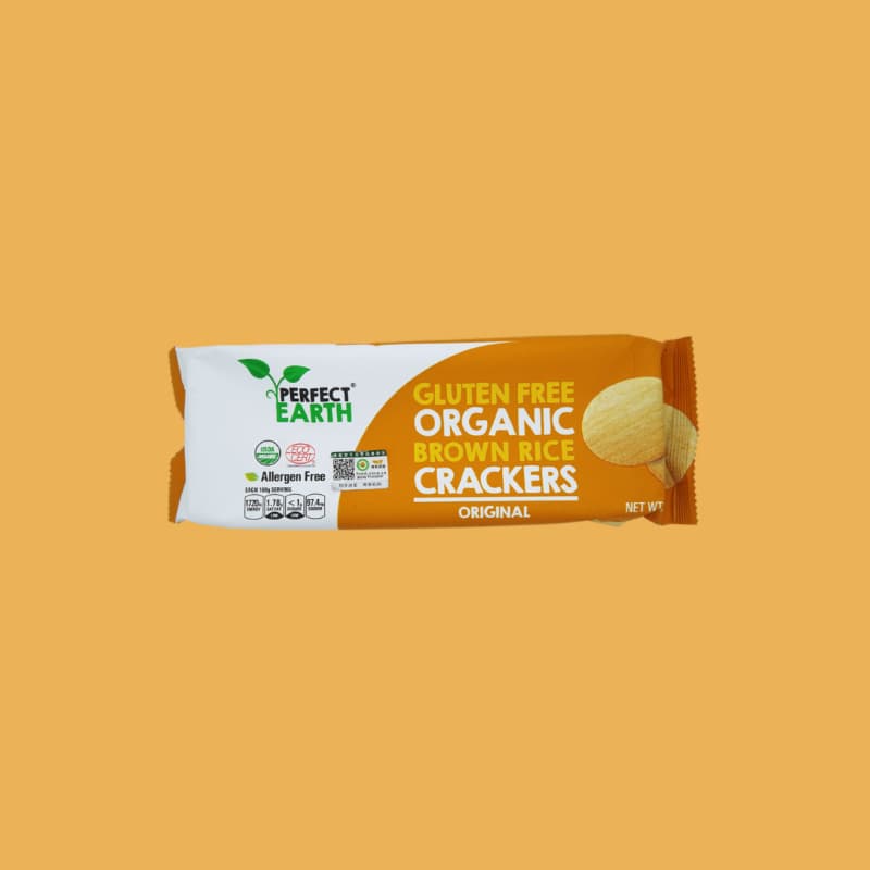 Gluten-free organic brown rice crackers, chia seeds and seaweed, sugar-free, no added wheat, skin-friendly Hashimoto Toshiho snacks 9