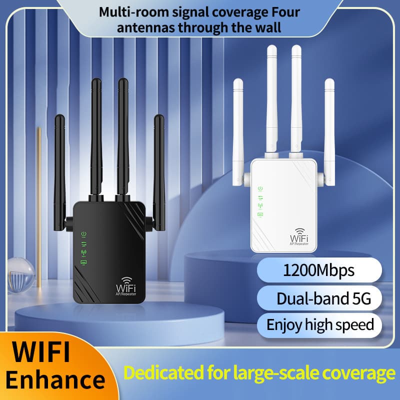 1200M dual-band 5G WIFI router repeater wireless signal expansion amplifier WiFi Repeater 3