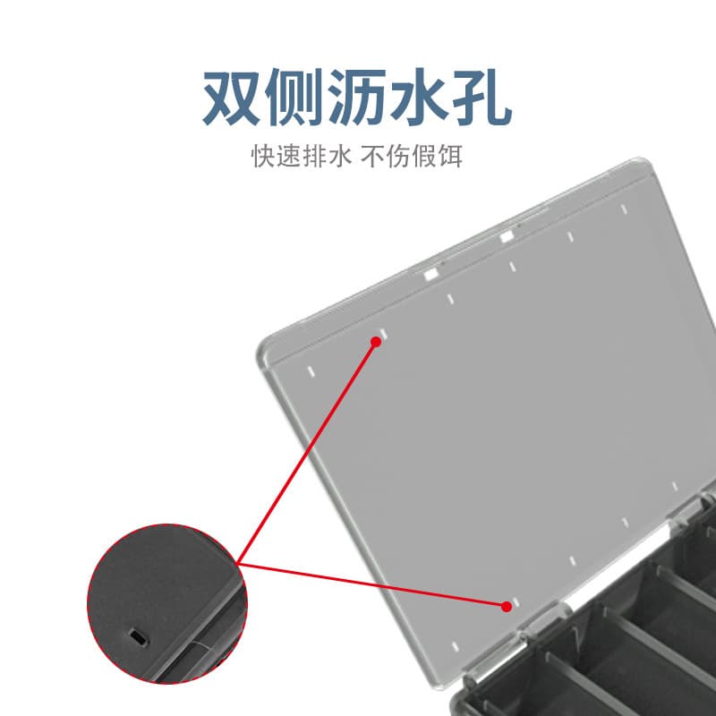 Mingbang lure box convenient double-sided lure box multi-functional fishing gear accessories storage box fishing supplies wholesale 5