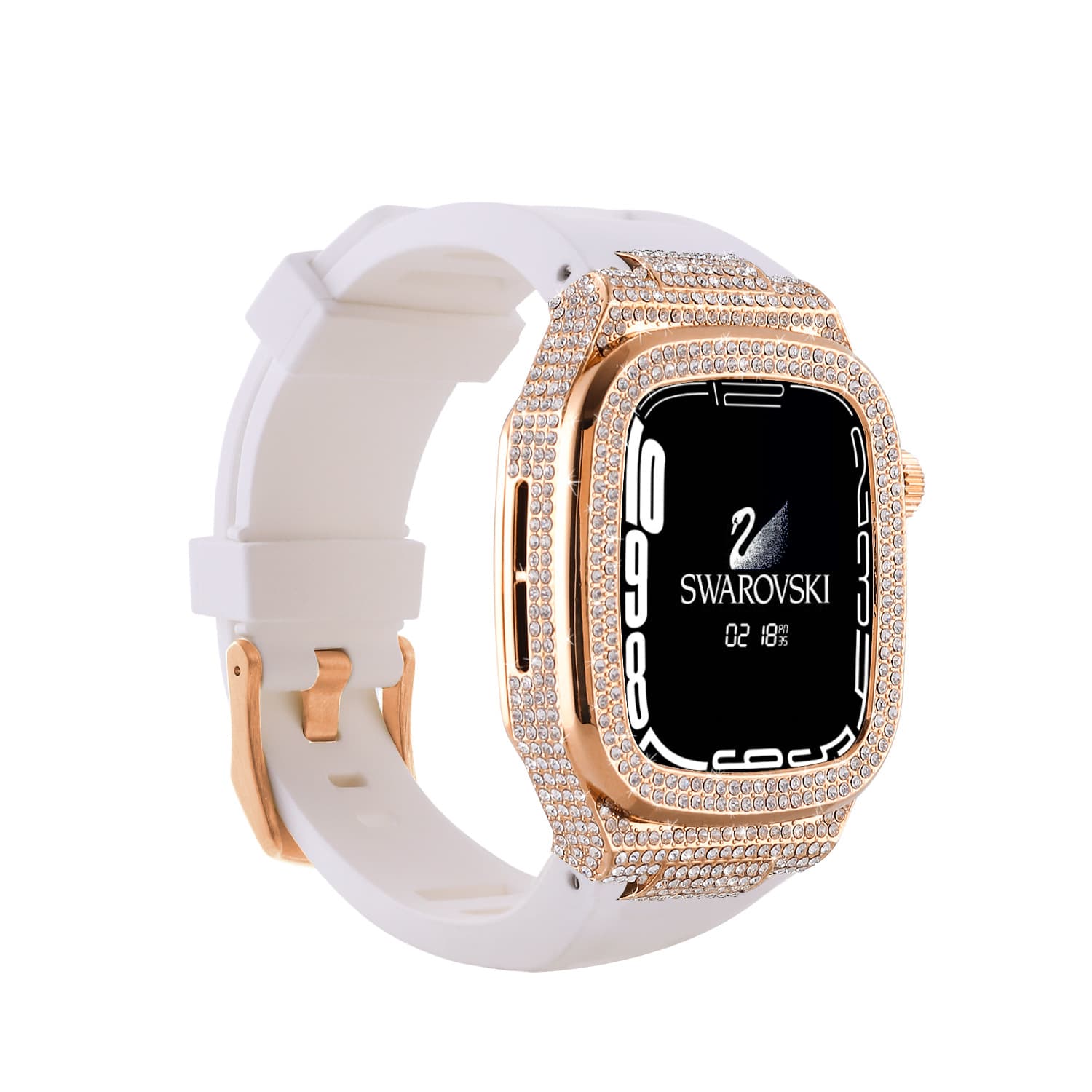 New model suitable for apple watch 10 apple watch strap diamond case liquid silicone integrated watch case strap 7