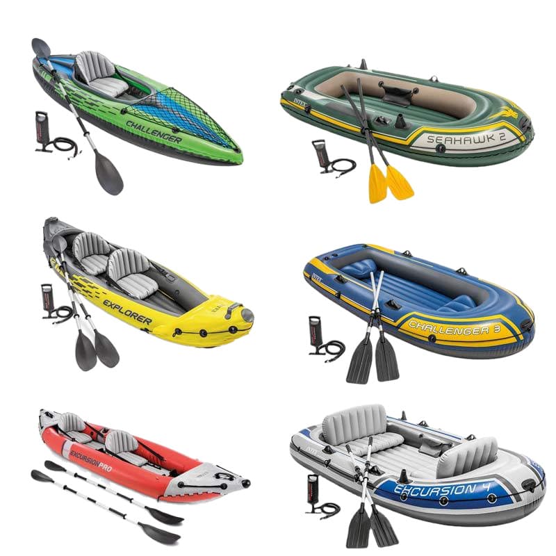 INTEX kayak inflatable boat rubber boat thickened fishing boat enlarged outdoor assault boat rubber boat steamboat 6
