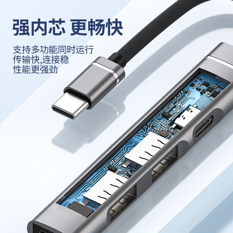 type-c docking station usb-c docking station suitable for ipad android mobile phone computer tablet PD charging hub 4