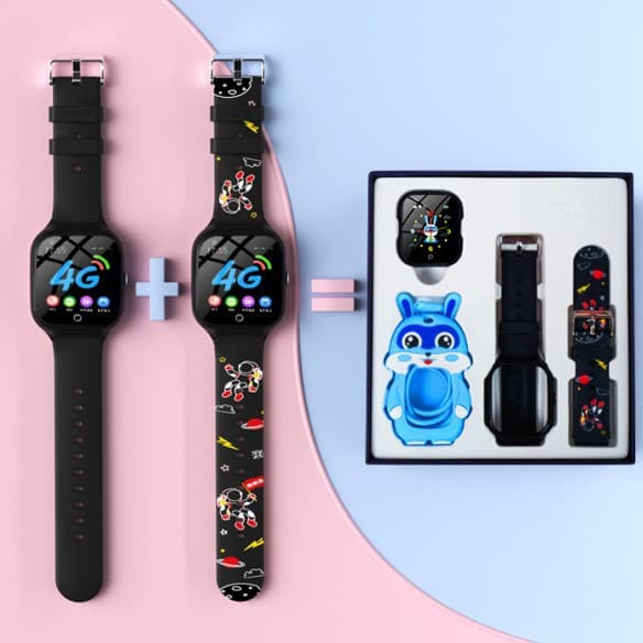 Mimi Rabbit K2 children's smart watch square phone multi-function positioning waterproof juvenile men and women can insert card 1