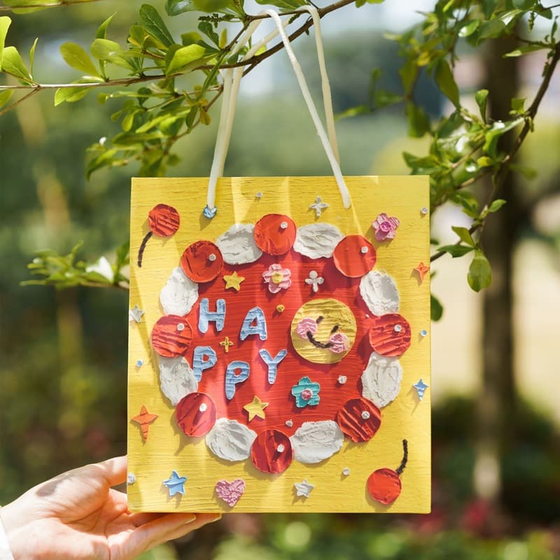 Meowshu Birthday Oil Painting Gift Bag Gift Box Literary Handbag Holiday Bouquet Packaging Gift Paper Bag 4