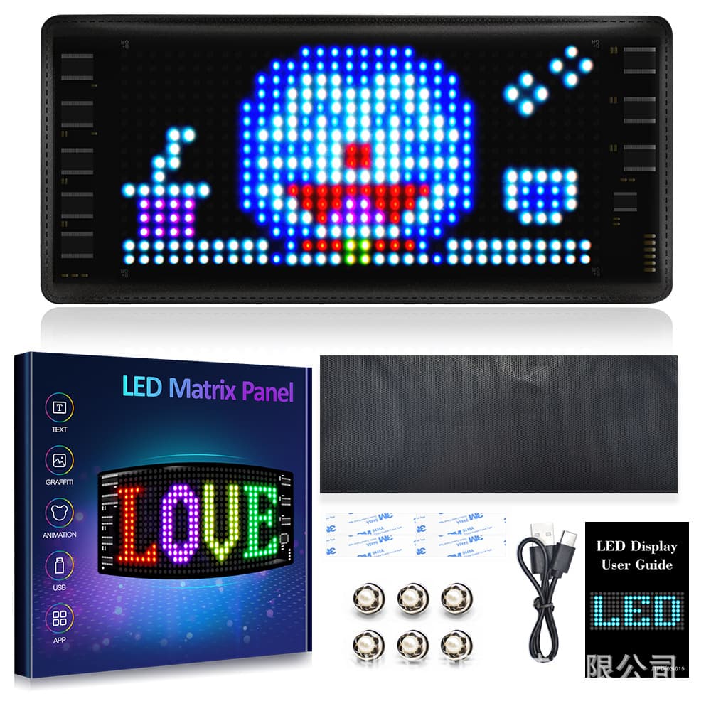 led car sign cross-border foreign trade model LED flexible small screen with battery portable display source manufacturer 2