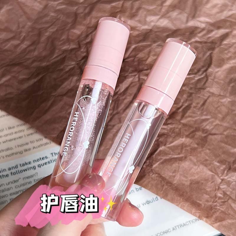 HERORANGE~Aqua Crystal Transparent Lip Oil Nourishing and Moisturizing Mirror Lip Gloss Transparent Watery Glass Lip Gloss 3