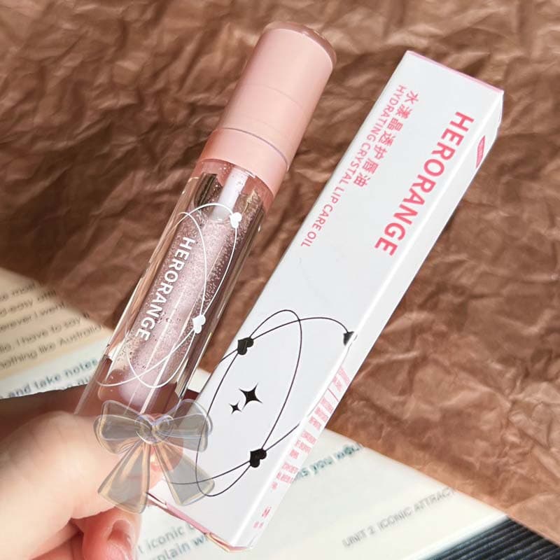 HERORANGE~Aqua Crystal Transparent Lip Oil Nourishing and Moisturizing Mirror Lip Gloss Transparent Watery Glass Lip Gloss 5