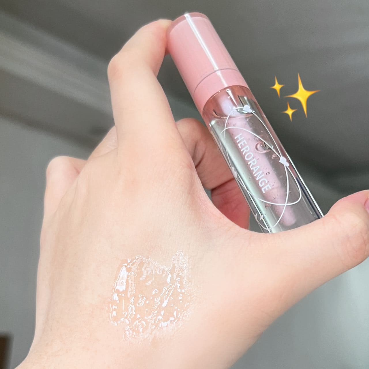 HERORANGE~Aqua Crystal Transparent Lip Oil Nourishing and Moisturizing Mirror Lip Gloss Transparent Watery Glass Lip Gloss 7