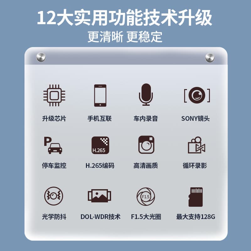 Suitable for Volvo XC60 XC40 S60 S90 XC driving recorder without wiring 4K high-definition dual recording 5
