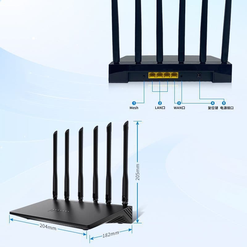 wifi6 router gigabit dual-band mesh networking high-speed intelligent mt7981b home wall-penetrating king router 3