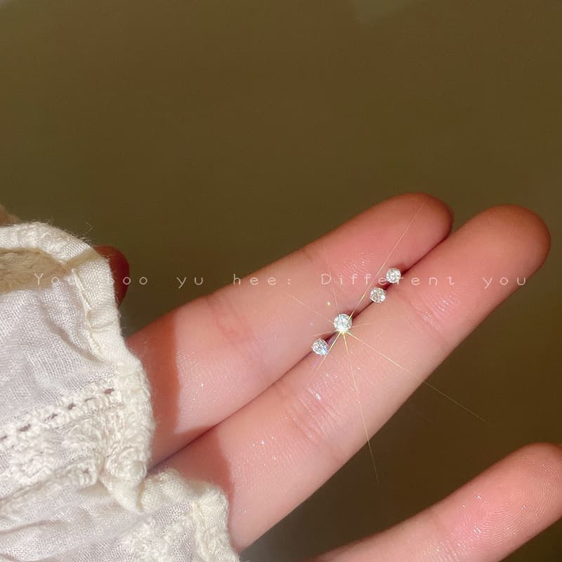 S925 sterling silver needle exquisite and compact design earrings for women niche high-end piercing free ear bone ear stick earrings 5