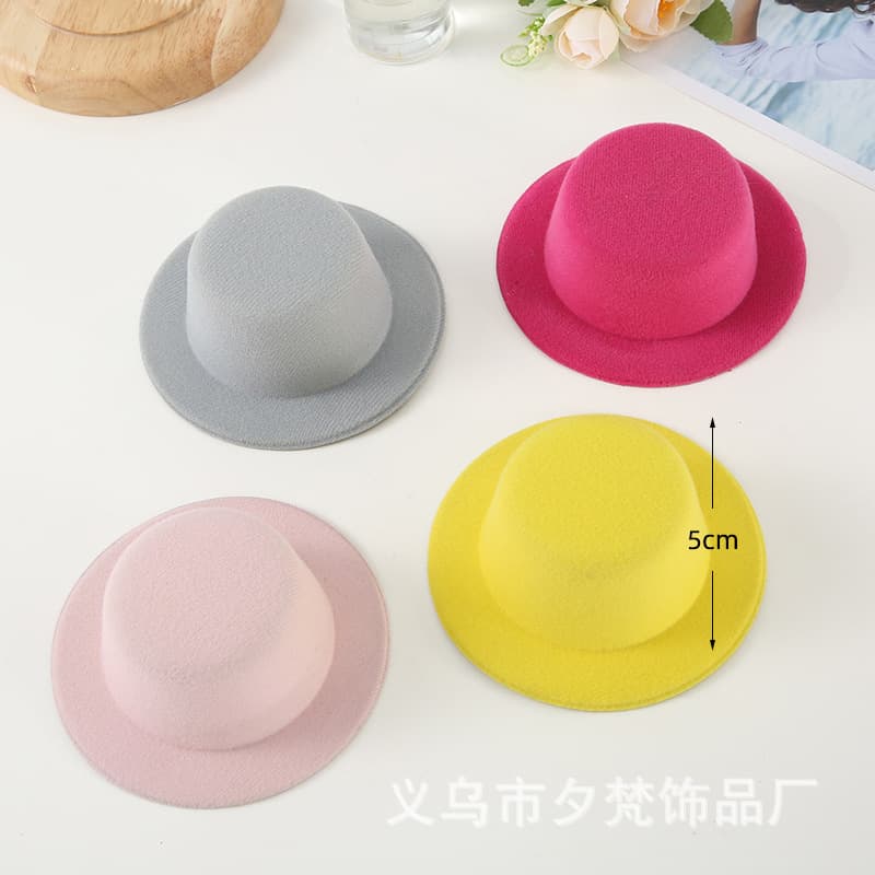 DIY handmade hat embryo hat 13.5cm brushed cloth toy hat pet hat children's hairpin hat bare hat accessories 3