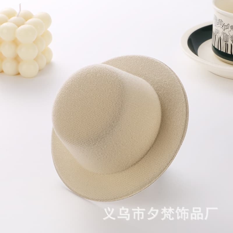 DIY handmade hat embryo hat 13.5cm brushed cloth toy hat pet hat children's hairpin hat bare hat accessories 7