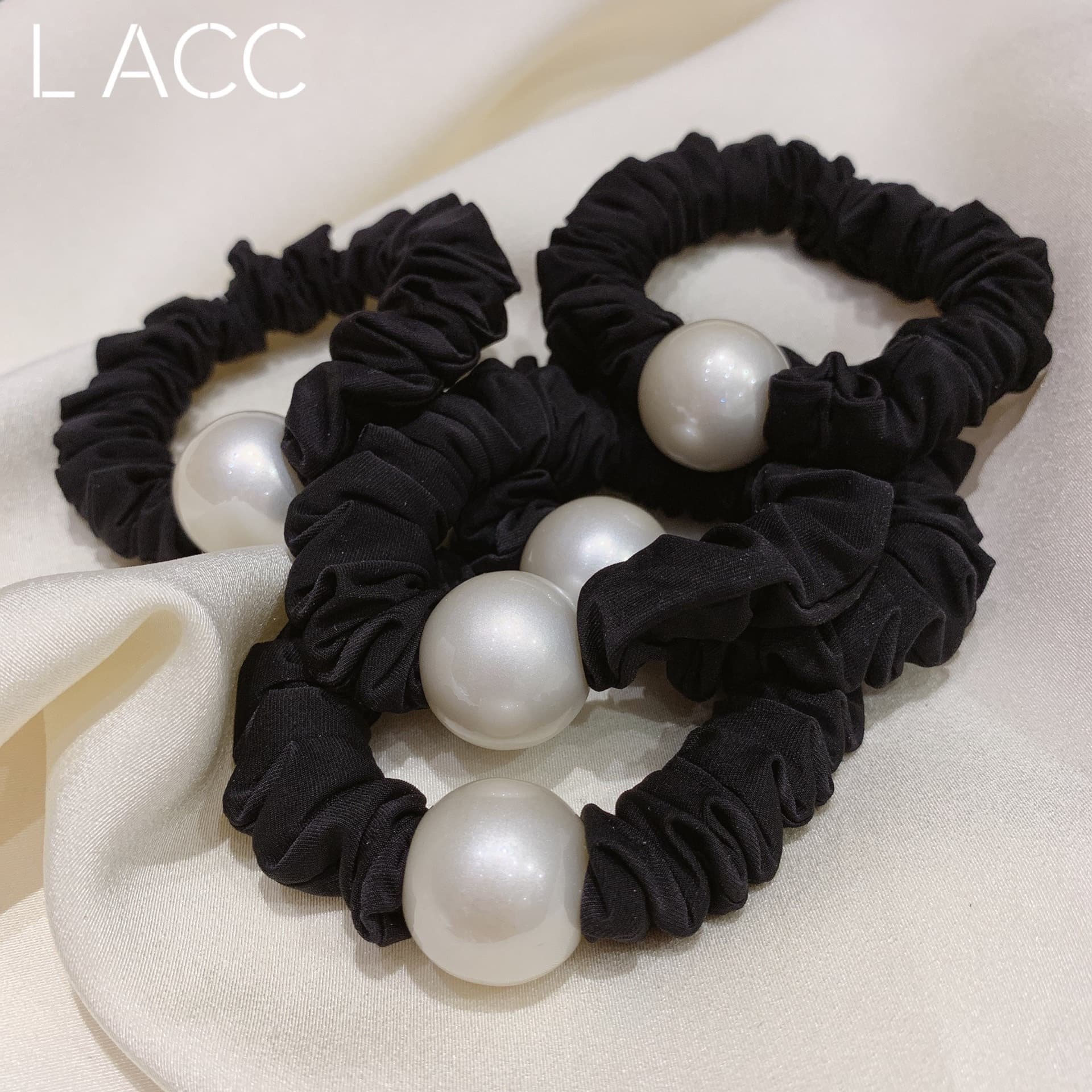 High-quality high-brightness large-hole UV colorful pearlescent white abs imitation pearl luggage hair rope diy perforated loose beads sold by the piece 6