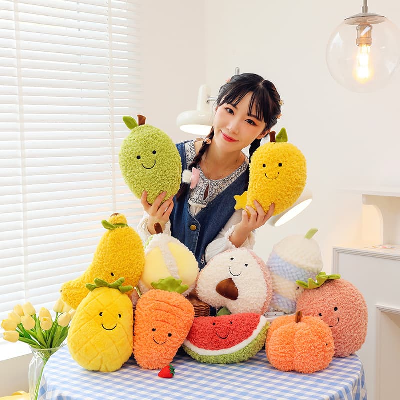 Grab the new fruit and vegetable series plush toys, fruit dolls, wedding throw dolls, holiday gifts, street stalls, hot sales 5