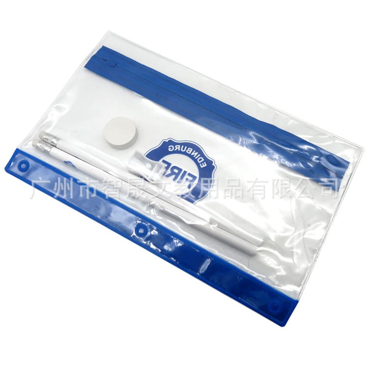 Manufacturer customized American popular portable school office PVC pencil case stationery combination set promotional advertising products 5