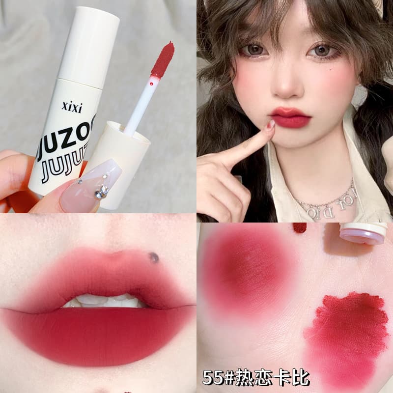 xixi mousse smooth color lip mud matte matte velvet whitening lip glaze for students affordable not easy to fade lipstick 7