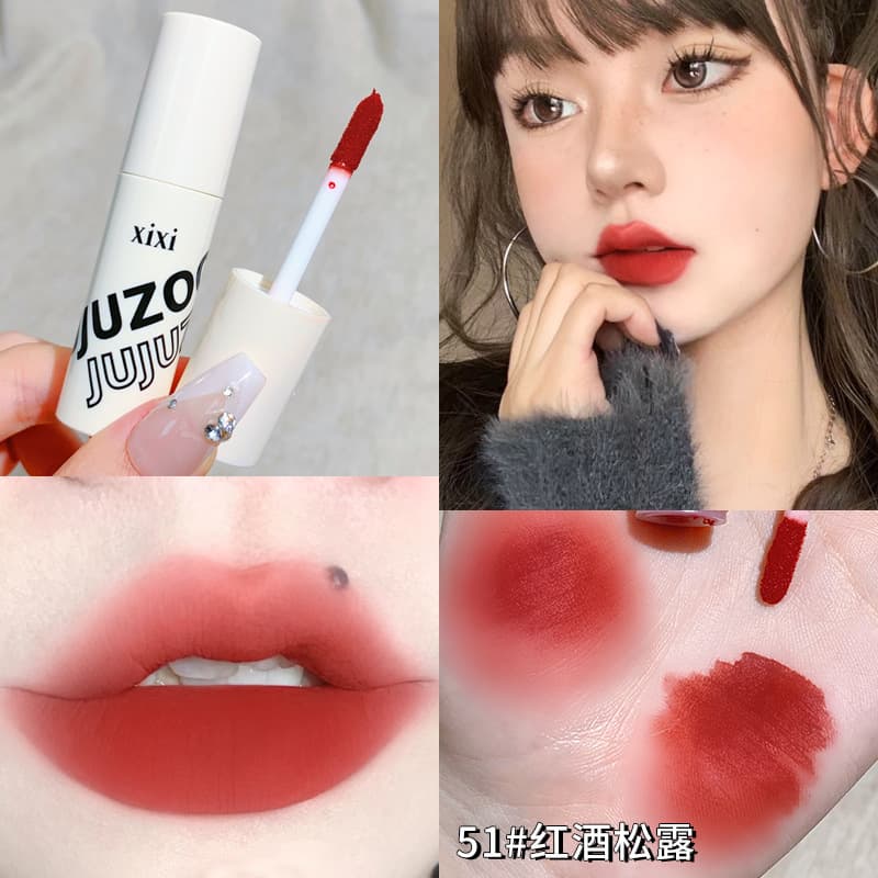 xixi mousse smooth color lip mud matte matte velvet whitening lip glaze for students affordable not easy to fade lipstick 10