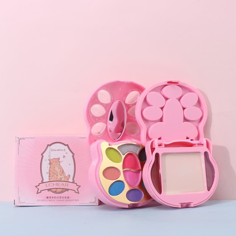 Lucky Colorful Transformation Makeup Box Lip Gloss Blush Foundation Five Color Eye Shadow Q2171 3