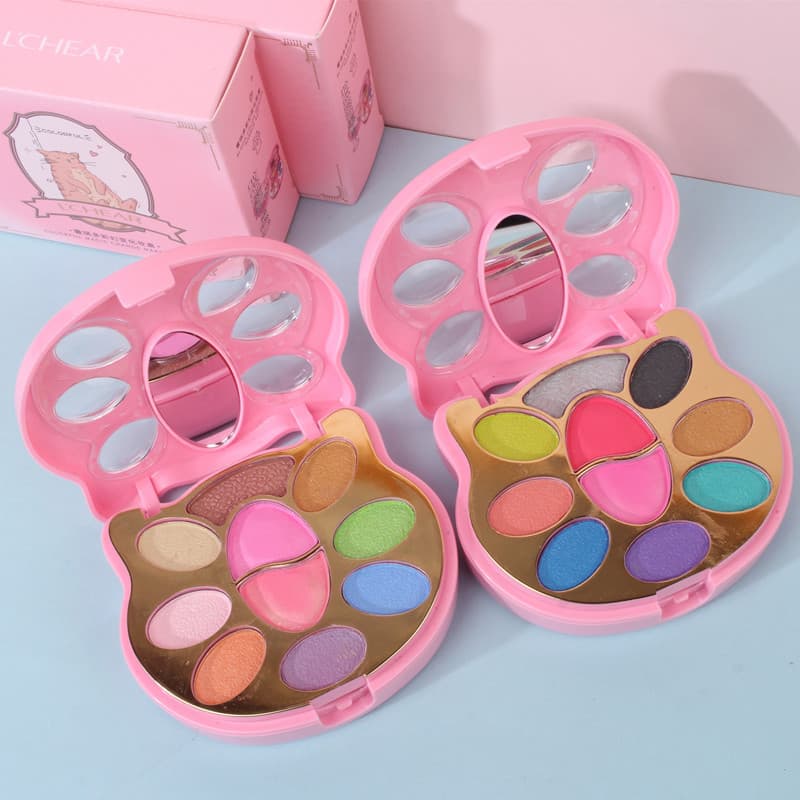 Lucky Colorful Transformation Makeup Box Lip Gloss Blush Foundation Five Color Eye Shadow Q2171 4