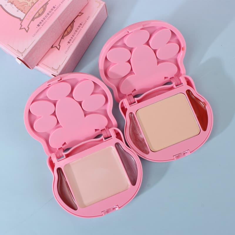 Lucky Colorful Transformation Makeup Box Lip Gloss Blush Foundation Five Color Eye Shadow Q2171 5